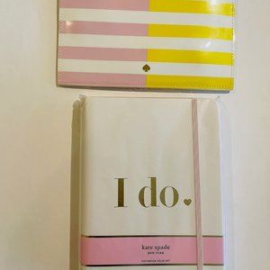 kate spade new york Bridal I Do Notebooks Folio Set of 3, and pencil case